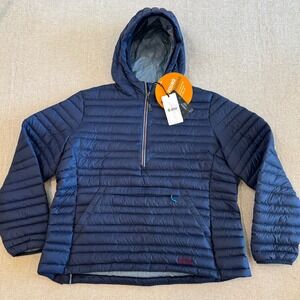 Stio Womens Pinion Down Pullover 1/2 Zip 800-Fill Jacket Mountain Shadow XXL NWT